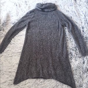 Slouch neck knit dress